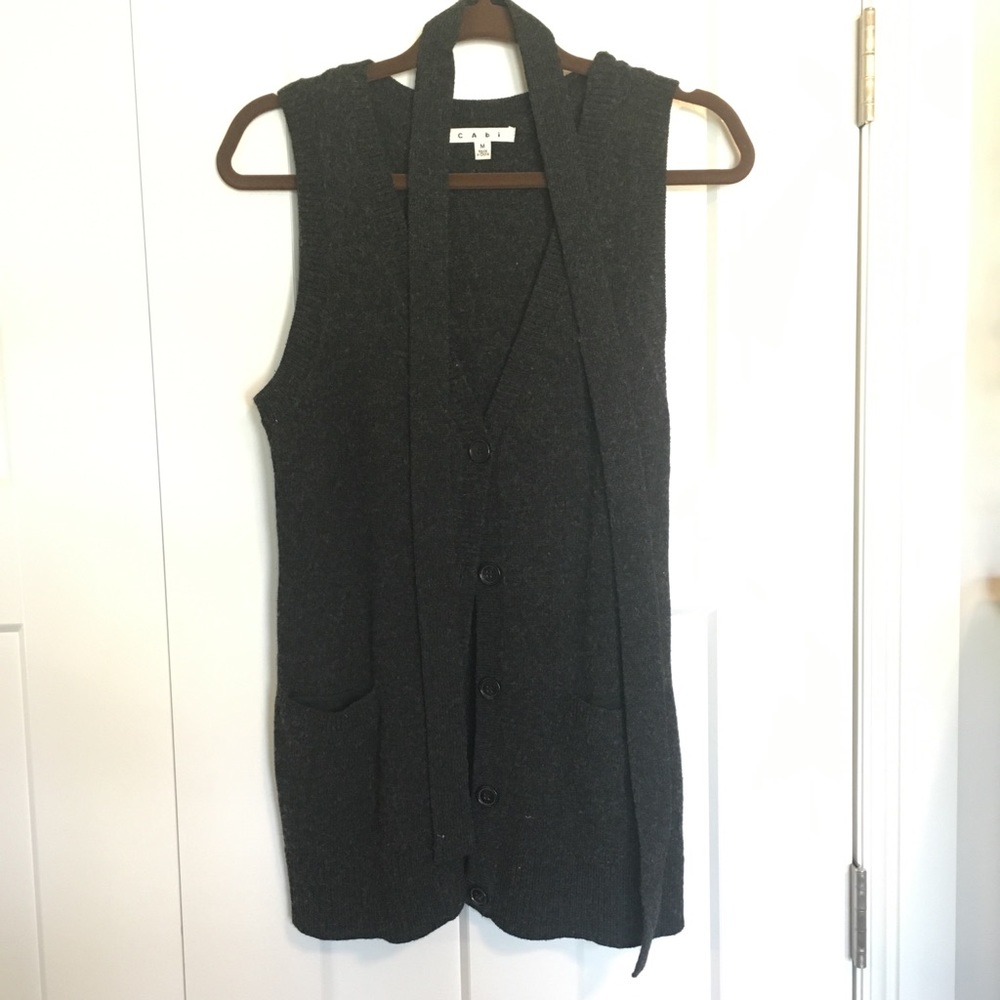 Charcoal Button Vest